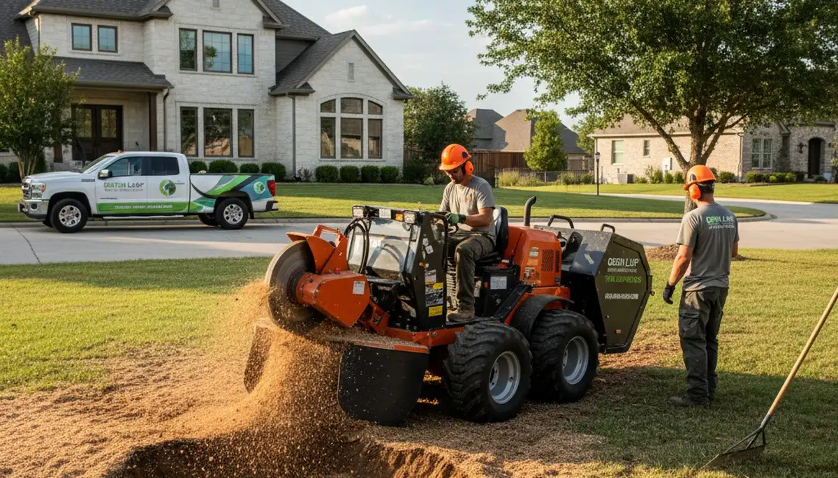 Professional stump removal service in Boston MA safely grinding and clearing tree roots