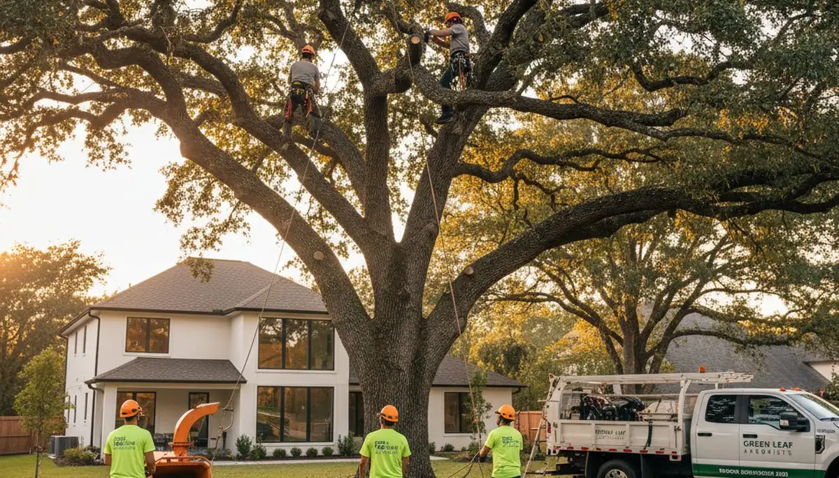 Arborist performing tree pruning in Boston, MA for healthier residential trees