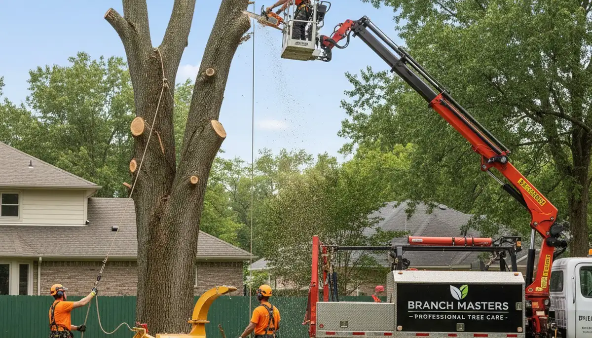 Arborists providing professional tree removal service in Boston, MA for safe residential property care