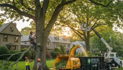 Professional tree removal service in Boston MA by certified arborists at treeservicesinboston.com