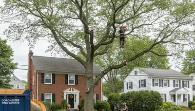Professional tree removal service in Boston MA by certified arborists