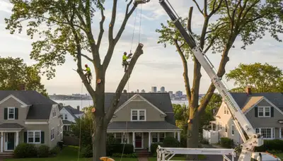 Professional tree removal service in Boston MA by certified arborists at treeservicesinboston.com